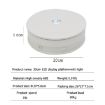 20cm Electric Rotating Turntable Display Stand LED Light - White - 2