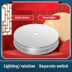 20cm Electric Rotating Turntable Display Stand LED Light - White - 3