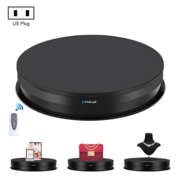 PULUZ 30cm Rotating Turntable Display Stand, Load 10-15kg, US Plug - 1