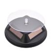 12cm Solar Rotating Display Stand Turntable - Black - 1