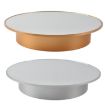 20cm Mirror Two-way Turntable Display Stand - Silver - 2