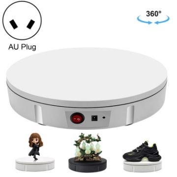 22cm Electric Rotating Display Stand Turntable, Load 50kg, AU Plug - 1
