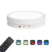 22cm Colorful LED Light Electric Rotating Display Stand Turntable - 1
