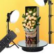 20cm Remote Control Electric Turntable Display Stand - White - 9