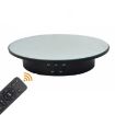 20cm Remote Control Electric Turntable Display Stand (Black) - 1