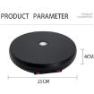 25cm LED Light Electric Rotating Display Stand Turntable - Black - 7