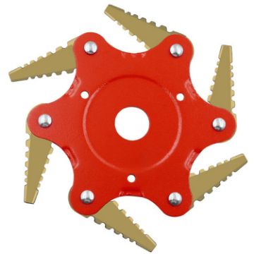 Toothed Mower Blade Six-Leaf Cyclone Blade Agricultural Weeder Parts - 1