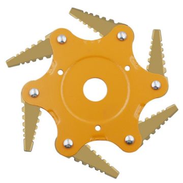 Toothed Mower Blade Six-Leaf Cyclone Blade Agricultural Weeder Parts - 1