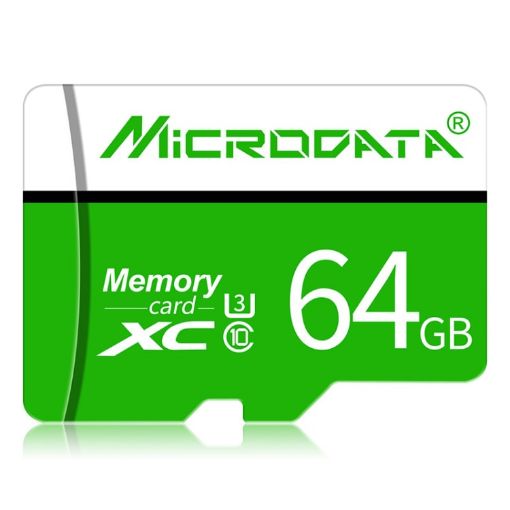 MICRODATA 64GB U3 Green and White TF Memory Card - 1