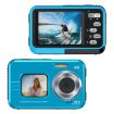 WDC901 Waterproof 48MP HD Dual Screen Camera UK Plug (Blue) - 1