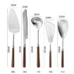 304 Stainless Steel Walnut Handle Soup Spoon - 9