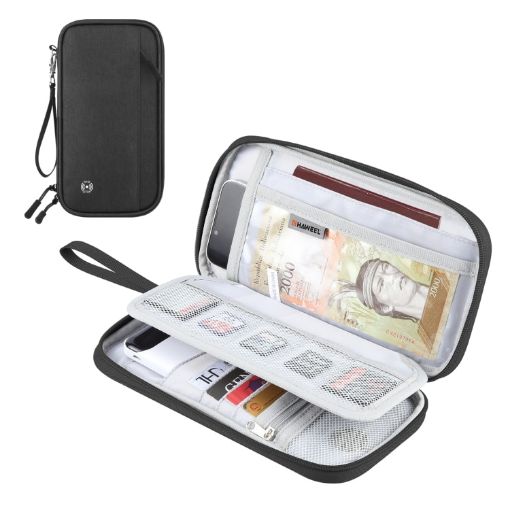 HAWEEL Clutch Bag Passport Wallet - Black - 1