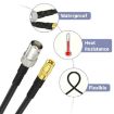 20cm BNC Female to SMB Male RG174 Coaxial Cable - 3