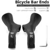 WEST BIKING Bike Cow Horns Fluorescent Deputy Handle (Black) - 2
