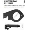 WEST BIKING Bike Cow Horns Fluorescent Deputy Handle (Black) - 4