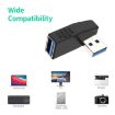 ENKAY USB 3.0 Adapter 90 Degree Male to Female Coupler - Vertical Down - 4
