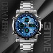 SKMEI 1389 Men's Business Digital Watch - Waterproof - Stainless Steel Band - 7