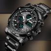 SKMEI 1389 Men's Business Digital Watch - Waterproof - Stainless Steel Band - 8