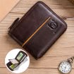 BULL CAPTAIN 042 RFID Anti-theft Cowhide Business Card Holder Zipper Wallet - 8