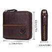 BULL CAPTAIN 042 RFID Anti-theft Cowhide Business Card Holder Zipper Wallet - 3