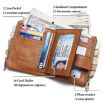HUMERPAUL RFID Anti-Theft Leather Wallet - Dark Brown - 4