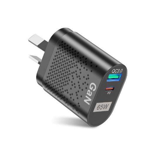 BK375-GaN AU Plug USB+Type-C 65W GaN Mobile Phone Charger PD Fast Charge Adapter - 1