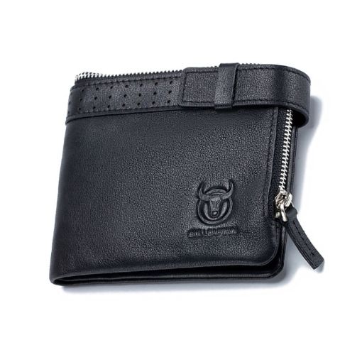 BULL CAPTAIN Anti-theft Leather Wallet - Black - 1