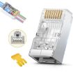 100pcs Cat6e Shielded Pass Through RJ45 Connector Plug - 2