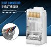 100pcs Cat6e Shielded Pass Through RJ45 Connector Plug - 3