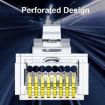 100pcs Cat6e Shielded Pass Through RJ45 Connector Plug - 4