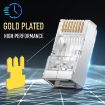 100pcs Cat6e Shielded Pass Through RJ45 Connector Plug - 5