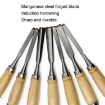 12 PCS Woodworking Chisel Root Carving Tools - 4