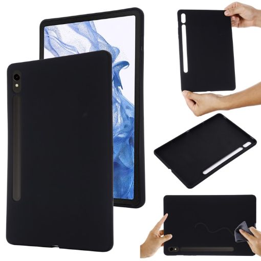 Samsung Galaxy Tab S9 FE Liquid Silicone Shockproof Tablet Case - Black - 1