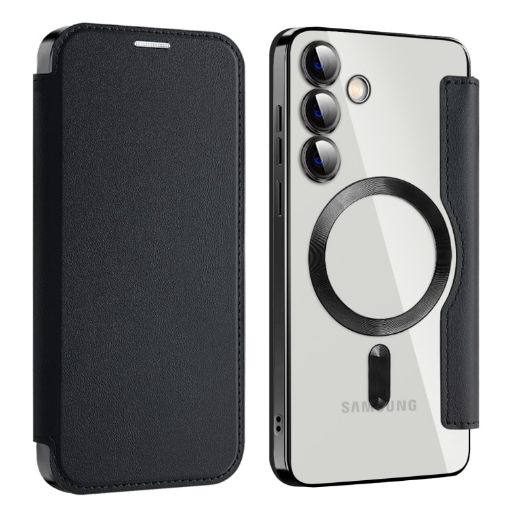 Samsung Galaxy S24+ 5G MagSafe Magnetic RFID Anti-theft Leather Phone Case - 1