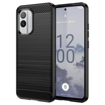 Nokia X30 5G Carbon Fiber TPU Phone Case - Black - 1