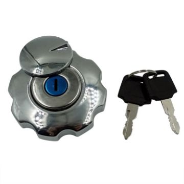 CG125 Motorcycle Fuel Tank Cap Lock - Silver - 1
