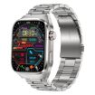 TK16 Smart Watch 2.04" LCD Steel Strap Health Monitoring (Silver) - 1