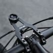 ESLNF Mountain Bike Yardstick Stand Lights Base - Stainless Steel (Black) - 2