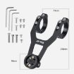 ESLNF Mountain Bike Yardstick Stand Lights Base - Stainless Steel (Black) - 3