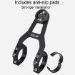 ESLNF Mountain Bike Yardstick Stand Lights Base - Stainless Steel (Black) - 4