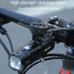 ESLNF Mountain Bike Yardstick Stand Lights Base - Stainless Steel (Black) - 7