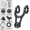 ESLNF Mountain Bike Yardstick Stand Lights Base - Stainless Steel (Black) - 8