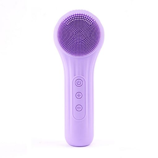 Sonic Waterproof Facial Cleansing Brush - Purple - 1
