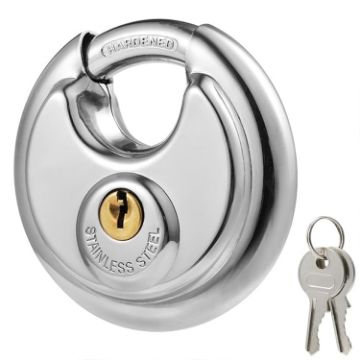 70mm Anti-Theft Pure Copper Round Padlock - 1