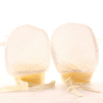 Newborn Baby Anti-Scratching Mesh Mittens - Yellow - 1