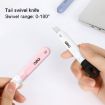 Deli DL412 Mini Small Art Knife Courier Portable Box Opener (Pink) - 5