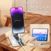 Acrylic Aluminum Mobile Stand Holder - 360 Rotating Base (Silver) - 5