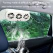 USB Car Window Exhaust Fan - Black - 7