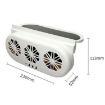 USB Car Window Exhaust Fan, Solar Black - Air Circulation Cooling Ventilation Fan - 3