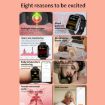 Black Silicone Smart Watch with Blood Sugar/Oxygen Monitoring - F70 - 7